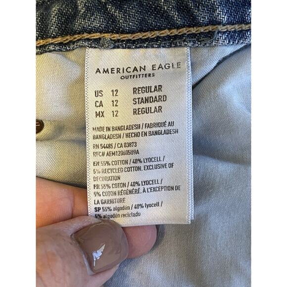 American Eagle Jeans Women's Size 12 Supper High Rise Baggy Wide Leg - Picture 11 of 14